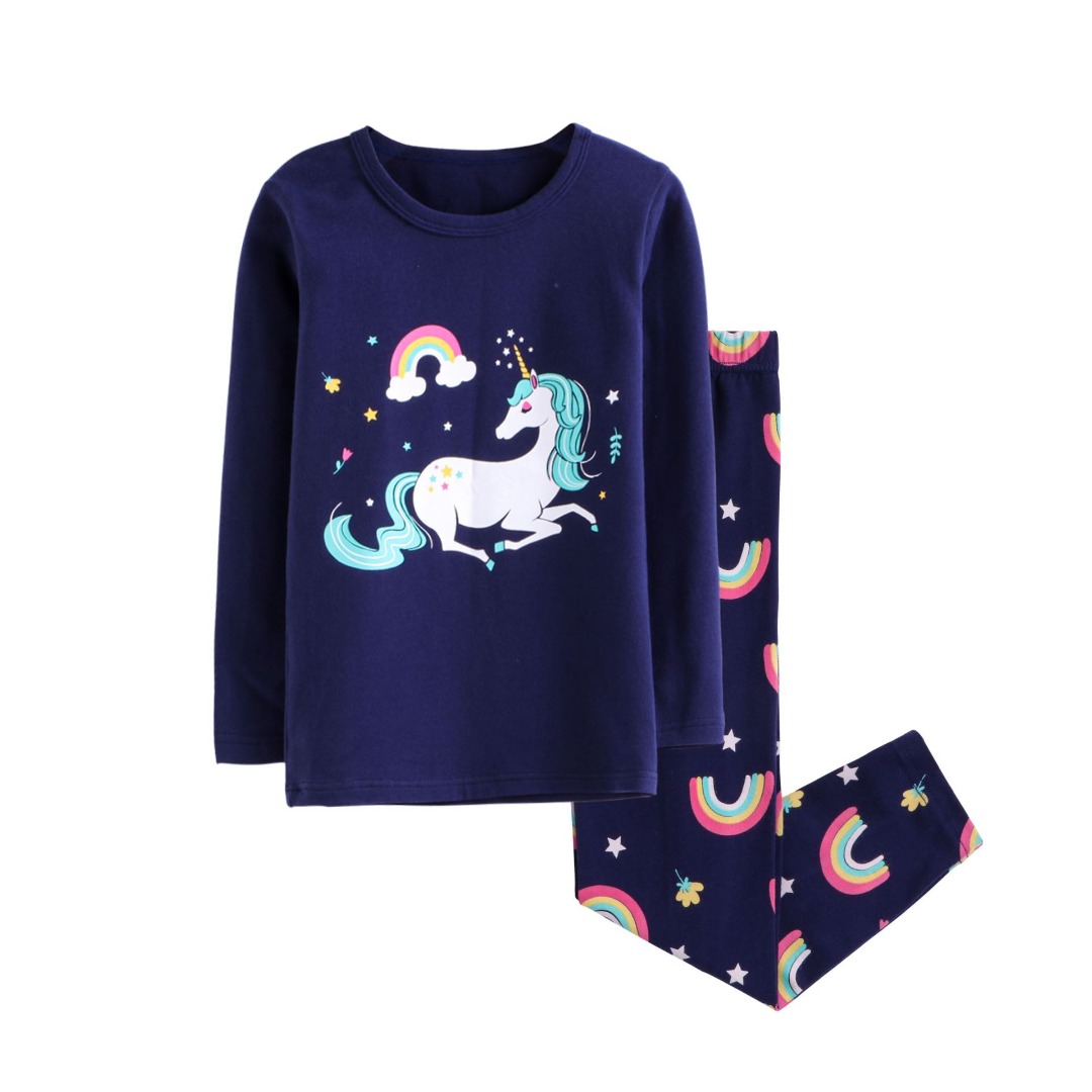 Unicorn Blue – Snug Fit Cotton Pyjamas – Ins Apparel