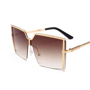Oversized Metal Trendy Square Sunglasses